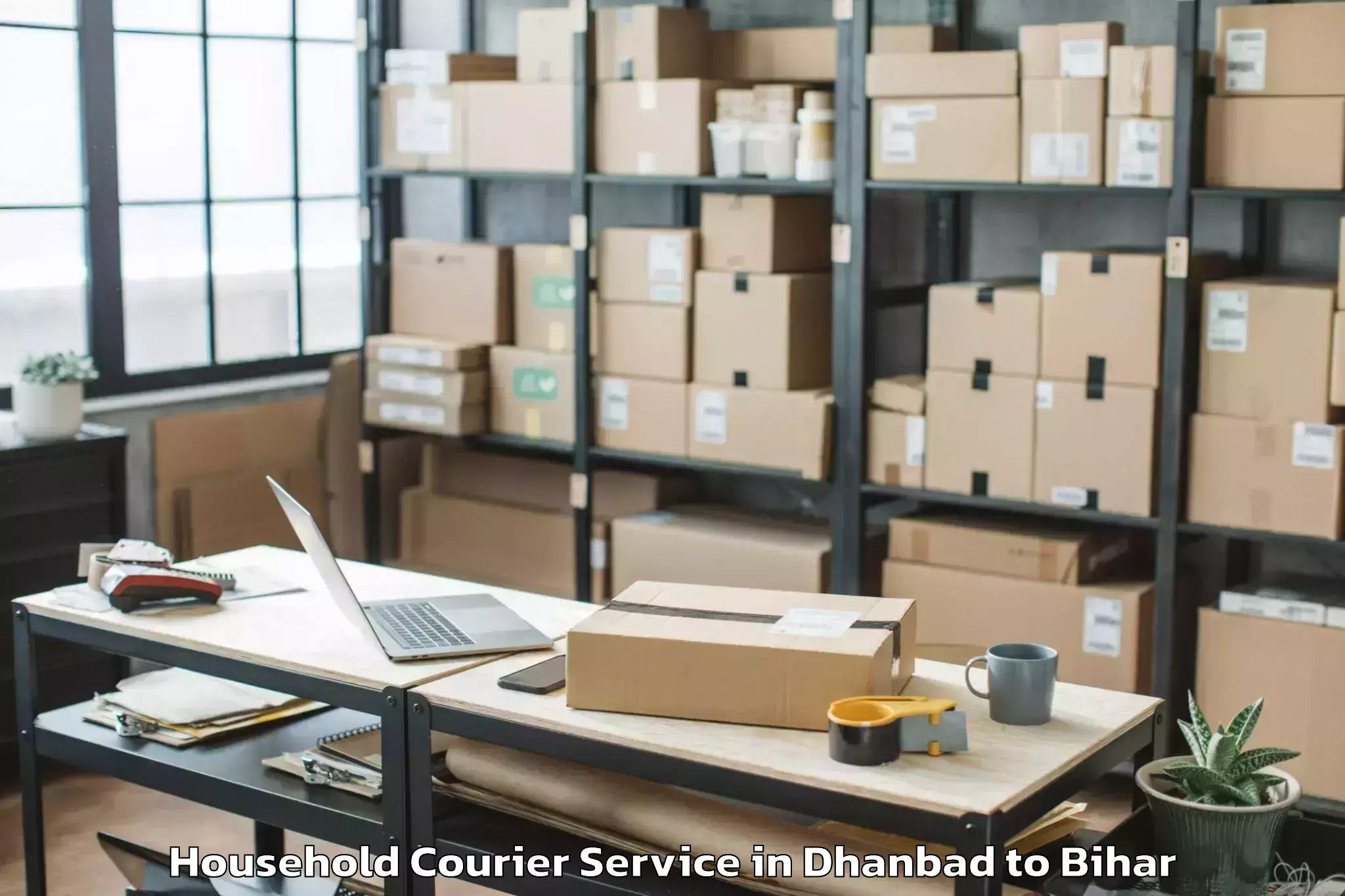 Easy Dhanbad to Bhabhua Household Courier Booking